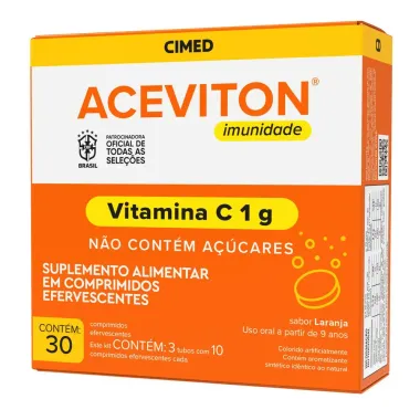 Vitamina C Aceviton 1G 30 Comprimido Efervescente