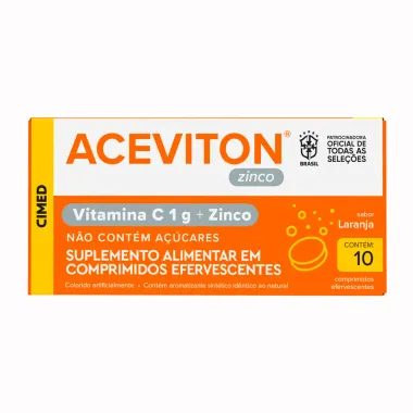 Aceviton Zinco Vitamina C 1G com 10 Comprimidos Efervescentes