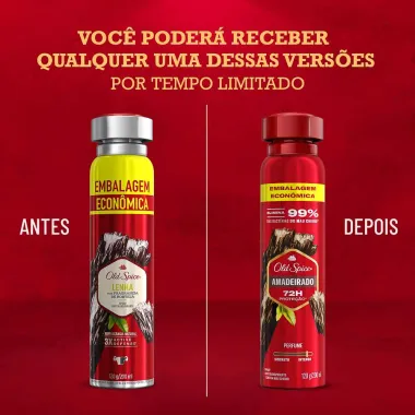 Desodorante Old Spice Amadeirado Spray Antitranspirante 200ml Embalagem Econômica
