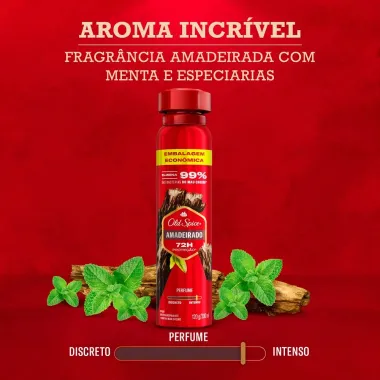 Desodorante Old Spice Amadeirado Spray Antitranspirante 200ml