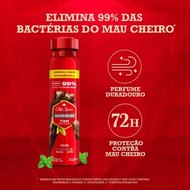 Desodorante Old Spice Amadeirado Spray Antitranspirante 200ml