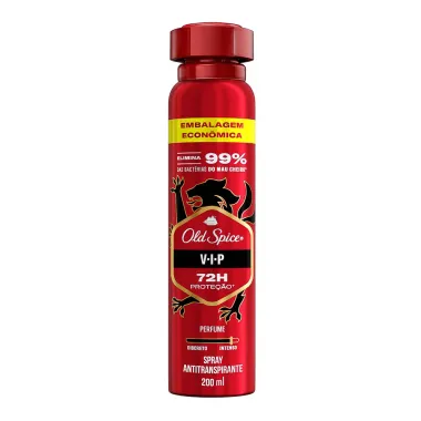 Desodorante Old Spice Vip Aerossol 72h Antitranspirante Embalagem Econômica 200ml
