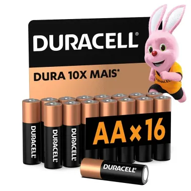 Pilha Duracell AA Alcalina 16 Unidades