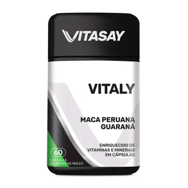 Vitasay Vitaly Maca Peruana e Guaraná com 60 Cápsulas Gelatinosas Moles