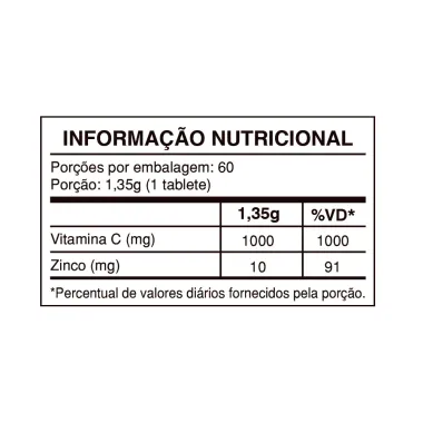 Vitamina C + Zinco 10mg Health Labs