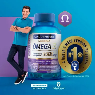 Kit Ômega 3 1000mg Catarinense com 300 Cápsulas