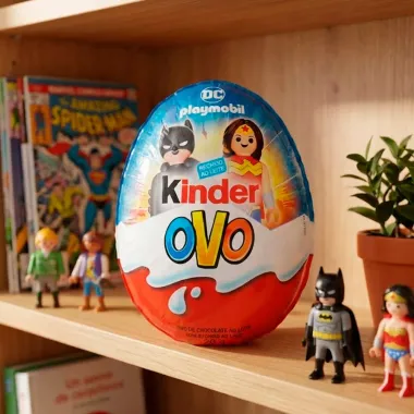 Kinder Ovo DC Playmobil Chocolate  ao Leite 20g