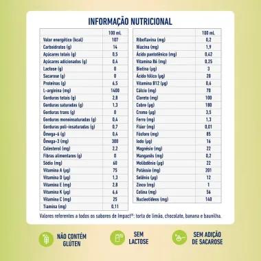 Impact Nutri&ccedil;&atilde;o Enteral e Oral Torta de Lim&atilde;o 200ml