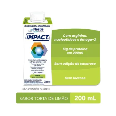 Impact Nutri&ccedil;&atilde;o Enteral e Oral Torta de Lim&atilde;o 200ml