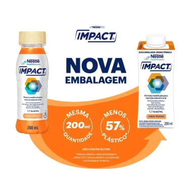 Impact Nutri&ccedil;&atilde;o Enteral e Oral P&ecirc;ssego 200ml