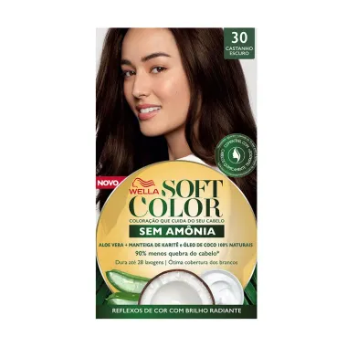 Tintura Soft Color Sem Amônia Castanho Escuro 30 Kit