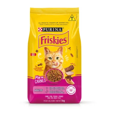 Ração para Gatos Friskies Adulto Sabor Mix de Carnes 1kg