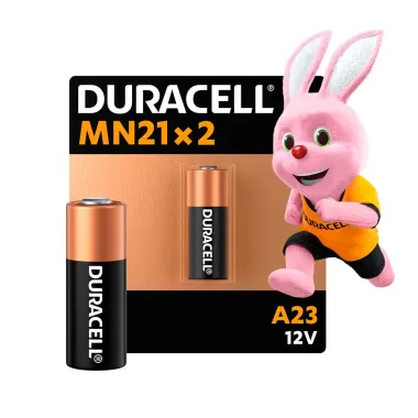 Pilha Mini Alcalina Duracell MN21 / A23 12v BT 2 Unidades