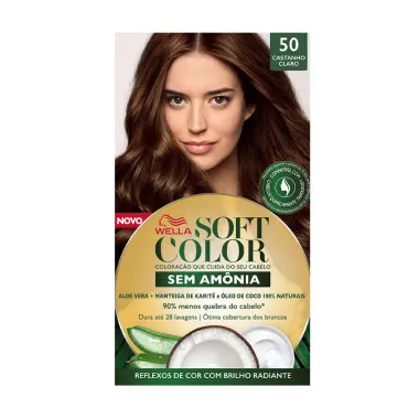 Tintura Soft Color Sem Amônia Castanho Claro 50 Kit