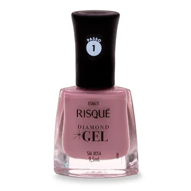 Esmalte Risqué Diamond Gel Sal Rosa Cremoso 9,5ml