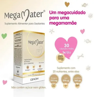 Mega Mater com 30 Cápsulas Moles