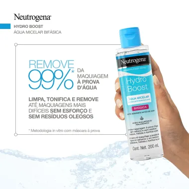 Água Micelar Neutrogena Hydro Boost Bifásica 200ml