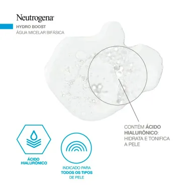 Água Micelar Neutrogena Hydro Boost Bifásica 200ml