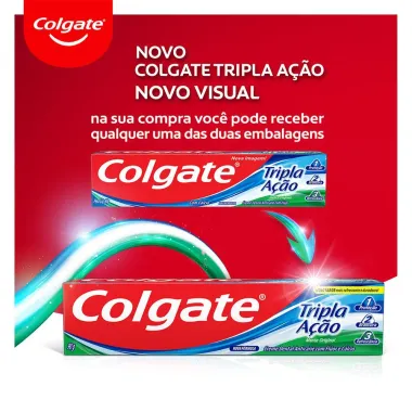 Creme Dental Colgate Tripla Ação Menta Original com 90g