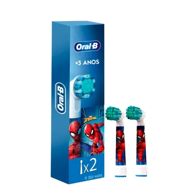 Refil para Escova El&eacute;trica Oral-B Spiderman +3 Anos 2 Unidades
