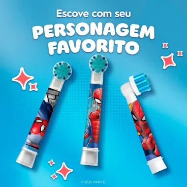 Refil para Escova El&eacute;trica Oral-B Spiderman +3 Anos 2 Unidades