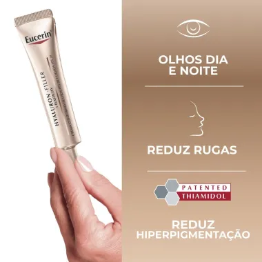 Eucerin Hyaluron-Filler Elasticity Olhos FPS 15 Creme Facial Anti-idade 15ml