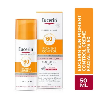 Protetor Solar Facial Eucerin Sun Pigment Control Fluido Hiperpigmenta&ccedil;&atilde;o FPS 60 50ml
