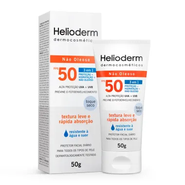 Protetor Solar Facial Helioderm Suncare FPS 50 com 50g