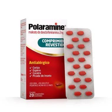 Polaramine 2mg com 20 Comprimidos Revestidos