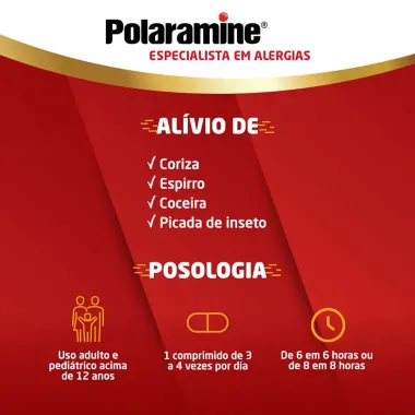 Polaramine 2mg com 20 Comprimidos Revestidos