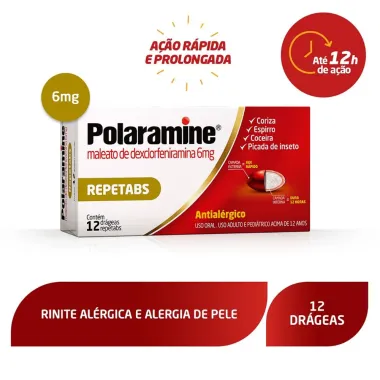 Polaramine 6mg Repetabs com 12 Drágeas_2