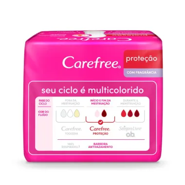 Protetor Diário Carefree Proteção com Perfume 15 Unidades