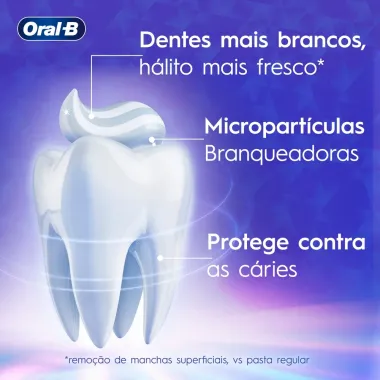 Creme Dental Oral-B 3D White Branqueadora Leve Mais por Menos 140g