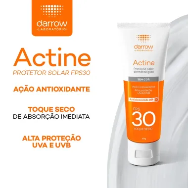 Protetor Solar Actine Dermatol&oacute;gico FPS 30 Sem Cor 40g