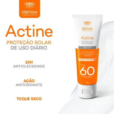 Protetor Solar Actine Antioleosidade Toque Seco FPS 60 40g