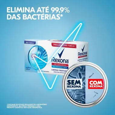 Sabonete em Barra Rexona Antibacterial Limpeza Profunda 84g com 6 Unidades