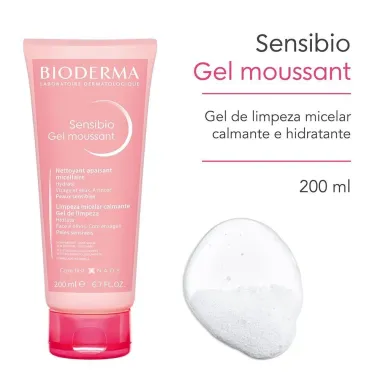 Bioderma Sensibio Gel Moussant Gel de Limpeza Micelar Calmante e Hidratante 200ml