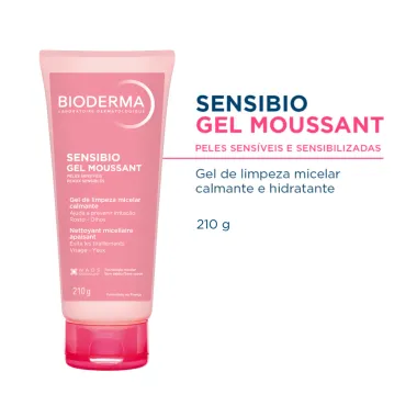 Bioderma Sensibio Gel Moussant Gel de Limpeza Micelar Calmante e Hidratante 210g
