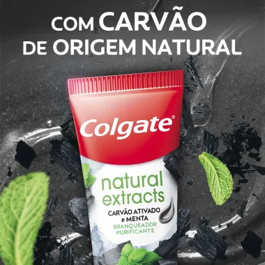 Creme Dental Colgate Natural Extracts Carv&atilde;o Ativado e Menta 90g