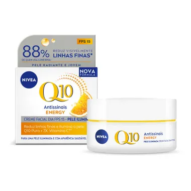 Creme Facial Nivea Antissinais Q10 Energy Dia FPS 15 50g