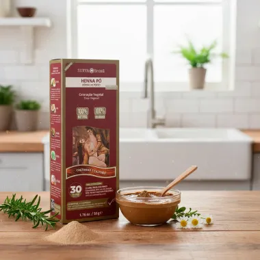 Henna P&oacute; Surya Brasil Castanho Kit