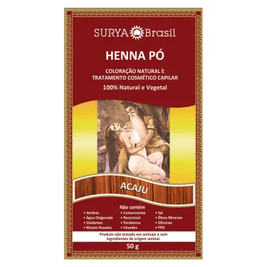 Henna Pó Surya Brasil Acaju Kit