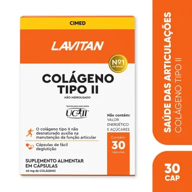 Lavitan Colágeno Tipo II com 30 Cápsulas