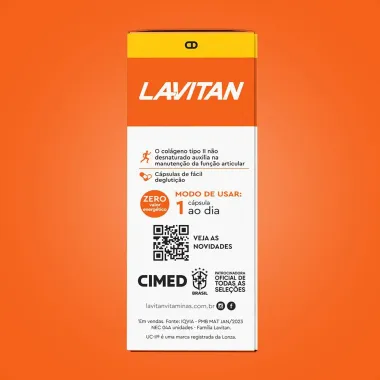 Lavitan Colágeno Tipo II com 30 Cápsulas