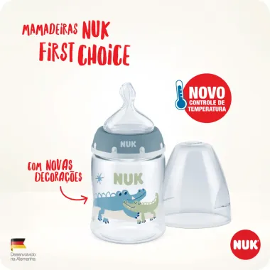 Mamadeira Nuk First Choice Controle de Temperatura S1 Boys 150ml