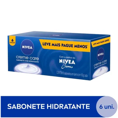 Sabonete em Barra Nivea Creme Care Promo 6 unidades 90g