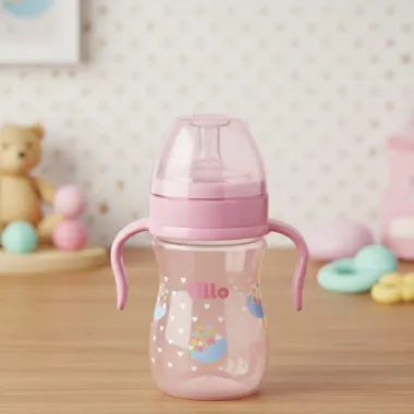 Mamadeira Lillo Evolution com Al&ccedil;a 6+ Meses Rosa 240ml