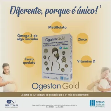 Ogestan Gold com 90 Cápsulas