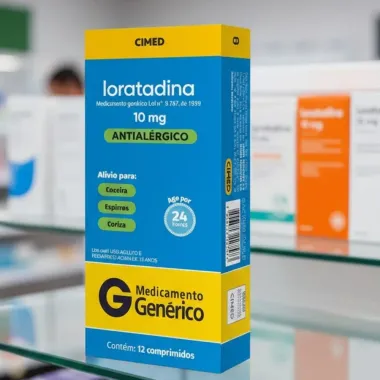 Loratadina 10mg Cimed Genérico com 12 Comprimidos