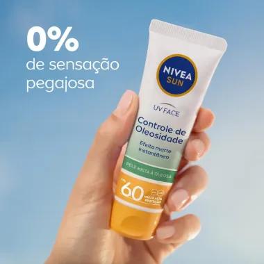 Protetor Solar Facial Nivea Sun Beauty Expert Controle de Oleosidade FPS 60 50g